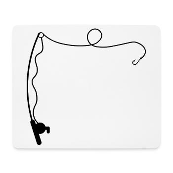 fishing rod - Mouse Pad (horizontal) - white - Front