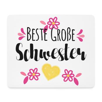 Beste Große Schwester - Mousepad (Querformat) - Weiß - Vorne