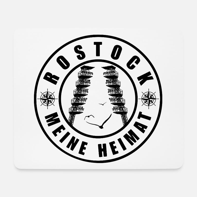 Rostock Meine Heimat - Mousepad (Querformat) - Weiß