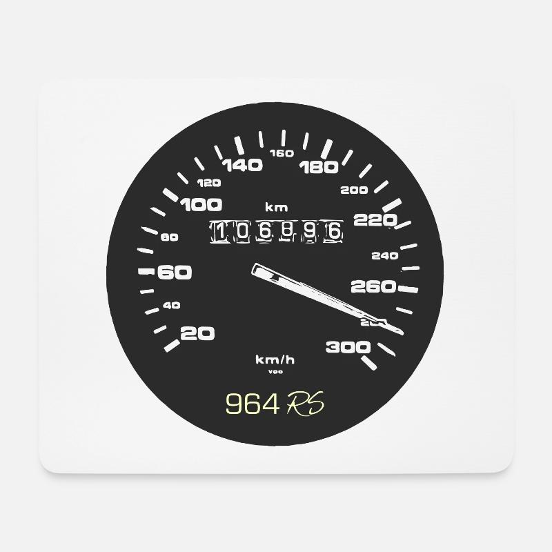 Highspeed - Tacho - Speedmeter - Mousepad (Querformat) - Weiß