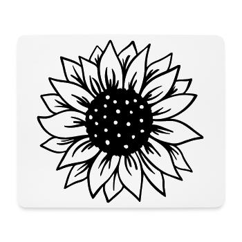 Sonnenblume - Mousepad (Querformat) - Weiß - Vorne