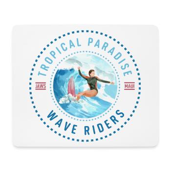 Tropical Paradise Wave Riders - Mouse Pad (horizontal) - white - Front