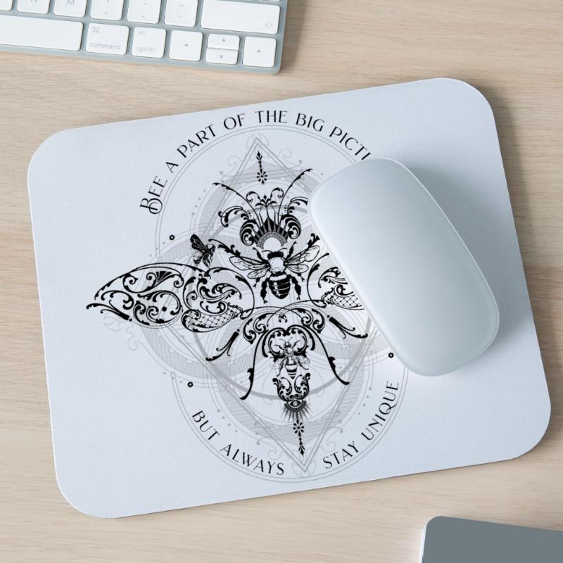 Bee psychedelic geometry pattern cool saying Mouse Pad (horizontal)