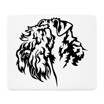 Kerry Blue Terrier Kopf - Mousepad (Querformat) - Weiß - Vorne