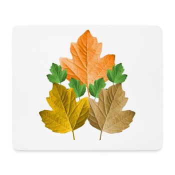 colorful leaves from a tree in autumn leaf foliage - Mouse Pad (horizontal) - white - Front