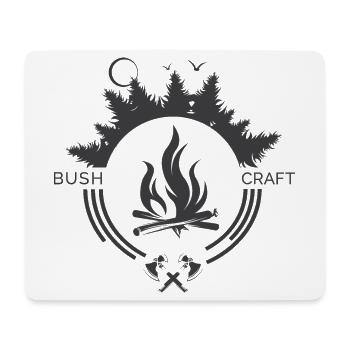 Icône de feu de camp de survie de Bushcraft - Tapis de souris (format paysage) - blanc - Devant