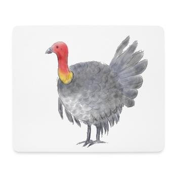 Australisches Buschtruthahnhuhn - Mousepad (Querformat) - Weiß - Vorne