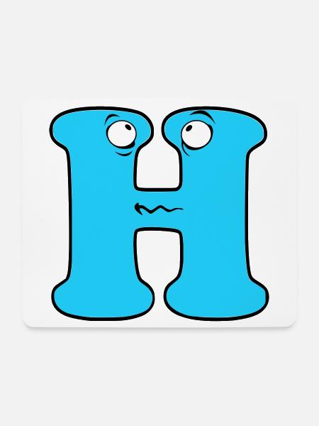 H - Mousepad (Querformat) - Weiß