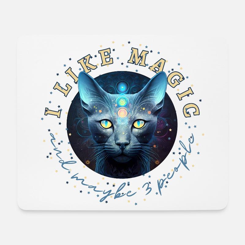 I Like Magic And Maybe 3 People - Mouse Pad (horizontal) - white