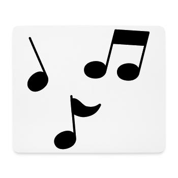 Musiknoten - Mousepad (Querformat) - Weiß - Vorne