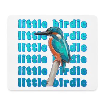 Martin-pêcheur - bel oiseau bleu - aquarelle - Tapis de souris (format paysage) - blanc - Devant