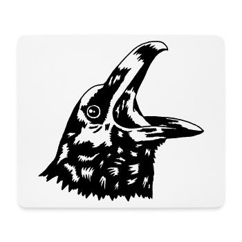 Corbeau - Tapis de souris (format paysage) - blanc - Devant