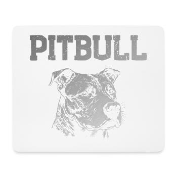 Pitbull - Tapis de souris (format paysage) - blanc - Devant