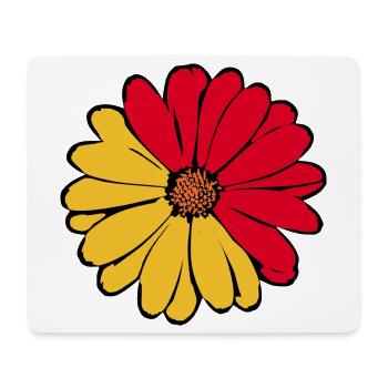 70er Jahre Blume Geschenk  - Mousepad (Querformat) - Weiß - Vorne