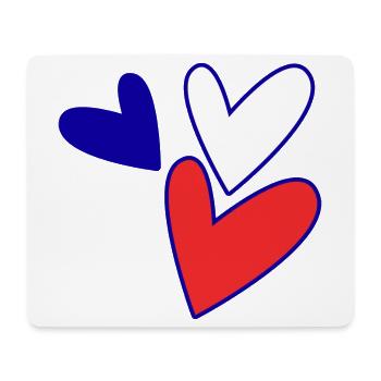 COUPLE. JUST MARRIED. EVJF. SAINT VALENTIN. MARIES - Tapis de souris (format paysage) - blanc - Devant