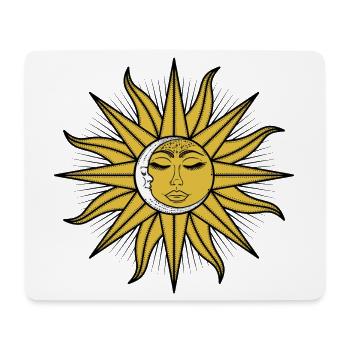 Die schlafende Sonne und der schlafende Mond - Mousepad (Querformat) - Weiß - Vorne