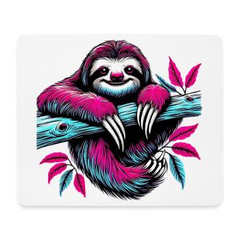 Faultier - Mousepad (Querformat) - Weiß - Vorne