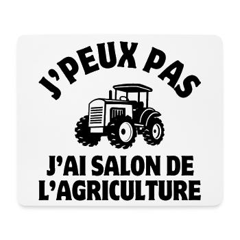salon de l'agriculture, agriculteur, agricultrice - Tapis de souris (format paysage) - blanc - Devant