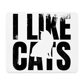 Amour des chats - Tapis de souris (format paysage) - blanc - Devant