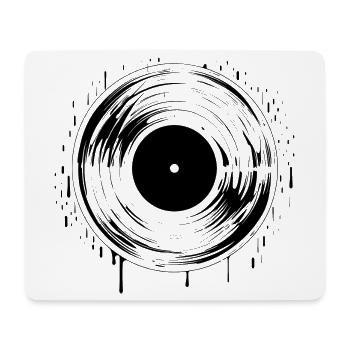 Diskjockey Vinyl Platte - Mousepad (Querformat) - Weiß - Vorne