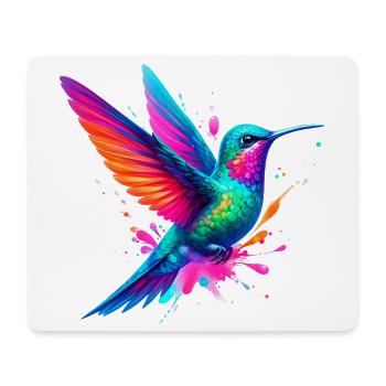 Kolibri - Mousepad (Querformat) - Weiß - Vorne