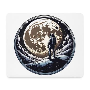 Mond-Mann - Mousepad (Querformat) - Weiß - Vorne
