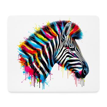 Zebra - Mousepad (Querformat) - Weiß - Vorne