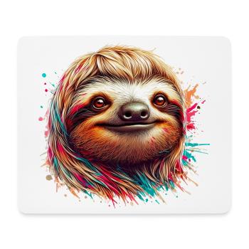 Faultier - Mousepad (Querformat) - Weiß - Vorne