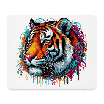 Tigre - Tapis de souris (format paysage) - blanc - Devant