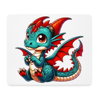 Dragon - Tapis de souris (format paysage) - blanc - Devant