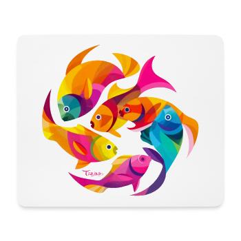 Tropische Farben - Mousepad (Querformat) - Weiß - Vorne