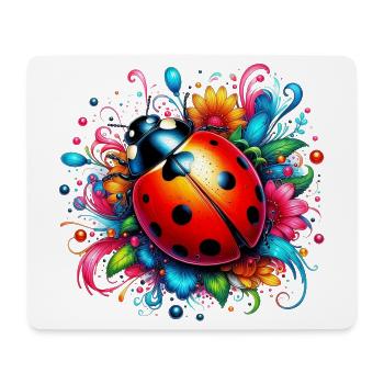 Coccinelle - Tapis de souris (format paysage) - blanc - Devant