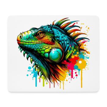 Leguan - Mousepad (Querformat) - Weiß - Vorne