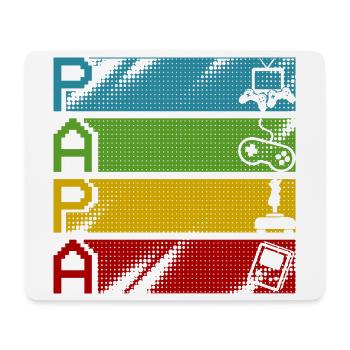 Rétro Gamers Pixel Multicolore - Tapis de souris (format paysage) - blanc - Devant