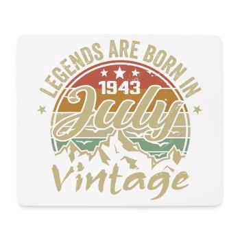 Vintage July 1943 Birthday July 1943 - Mouse Pad (horizontal) - white - Front