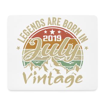 Vintage July 2019 Birthday July 2019 - Mouse Pad (horizontal) - white - Front