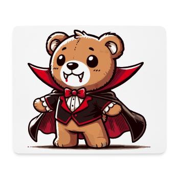 niedlicher Vampir-Teddy Bär für Halloween Spaß - Mousepad (Querformat) - Weiß - Vorne