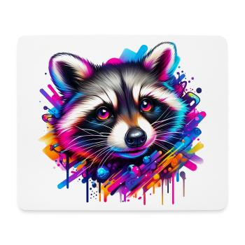 Raccoon - Mouse Pad (horizontal) - white - Front