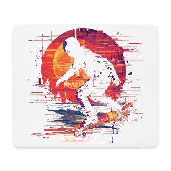 Skateboarder Pixel Art - Mouse Pad (horizontal) - white - Front
