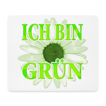 Ich bin Grün - Margariten Blume - Mousepad (Querformat) - Weiß - Vorne