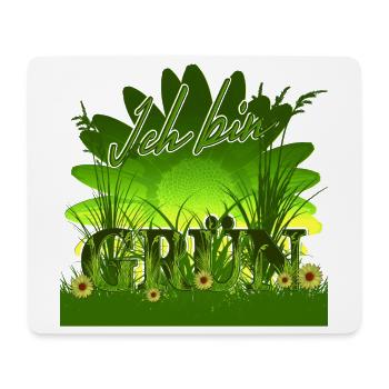 I AM GREEN - Margarites Herbe Soleil - Tapis de souris (format paysage) - blanc - Devant