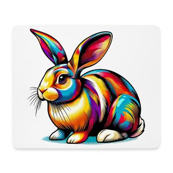 Lapin - Tapis de souris (format paysage) - blanc - Devant