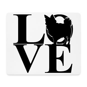 Chihuahua Love Dog Motif - Tapis de souris (format paysage) - blanc - Devant