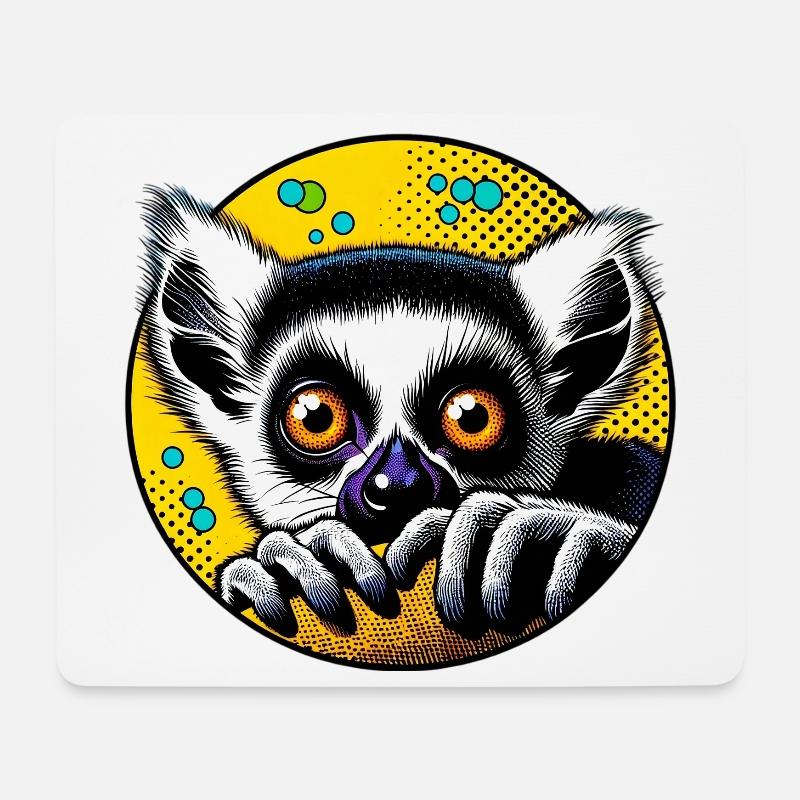 Lemur - Mouse Pad (horizontal) - white
