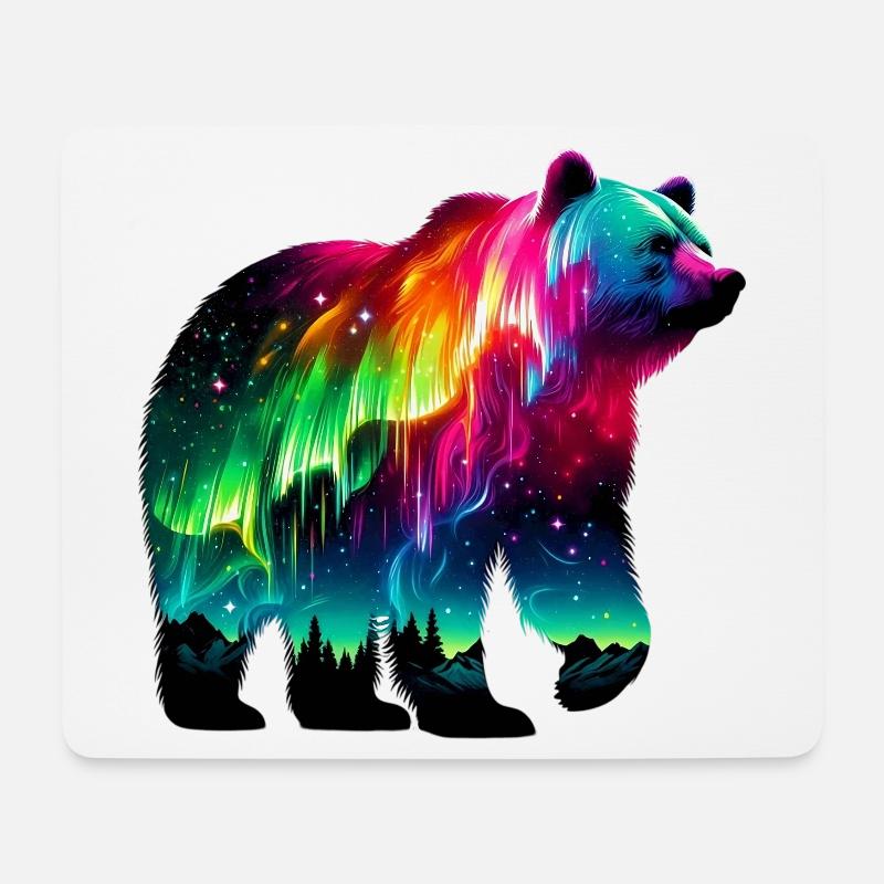 Bär - Mousepad (Querformat) - Weiß