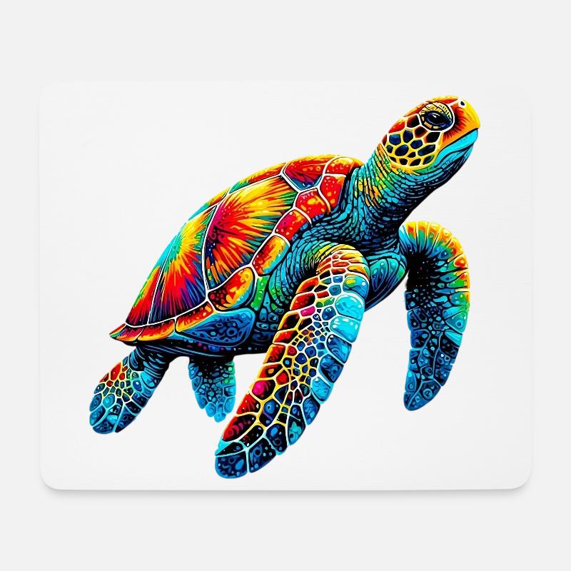 Schildkröte - Mousepad (Querformat) - Weiß
