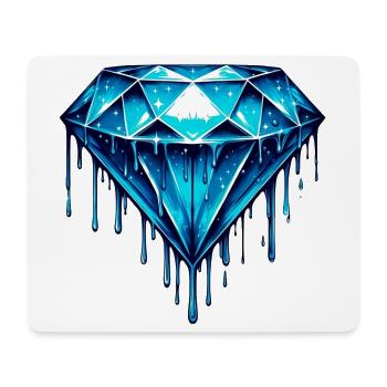 Diamant - Tapis de souris (format paysage) - blanc - Devant