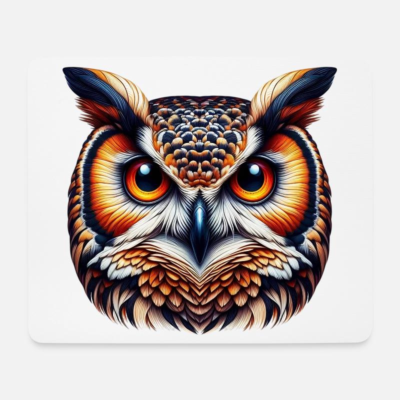 Owl - Mouse Pad (horizontal) - white