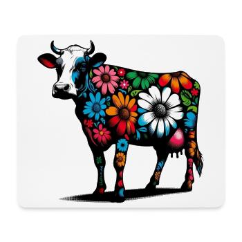 Vache - Tapis de souris (format paysage) - blanc - Devant