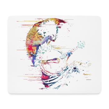 Banjospielerin Grafik - Mousepad (Querformat) - Weiß - Vorne